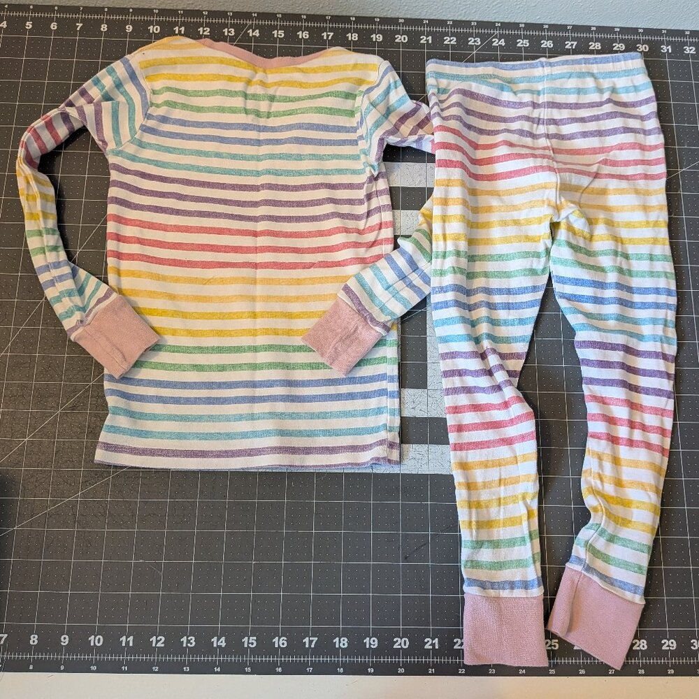 Honest Clothing Rainbow Stripe Pajama Set - Size 6